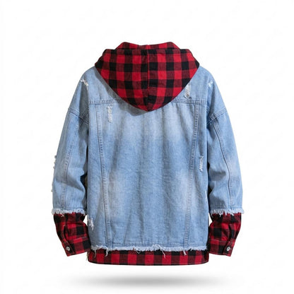 Mens Outlet House - Carun | Hooded Distressed Jacket Men
