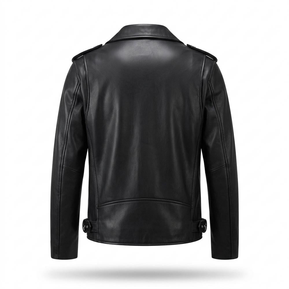 Mens Outlet House - Romar | Asymmetrical Lined Leather Jacket Men