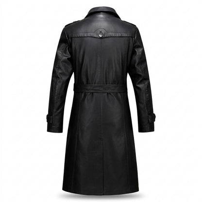 Mens Outlet House - Taron | Leather Belted Coat Men
