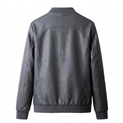 Mens Outlet House - Katir | Zip-Up Leather-Look Jacket Men