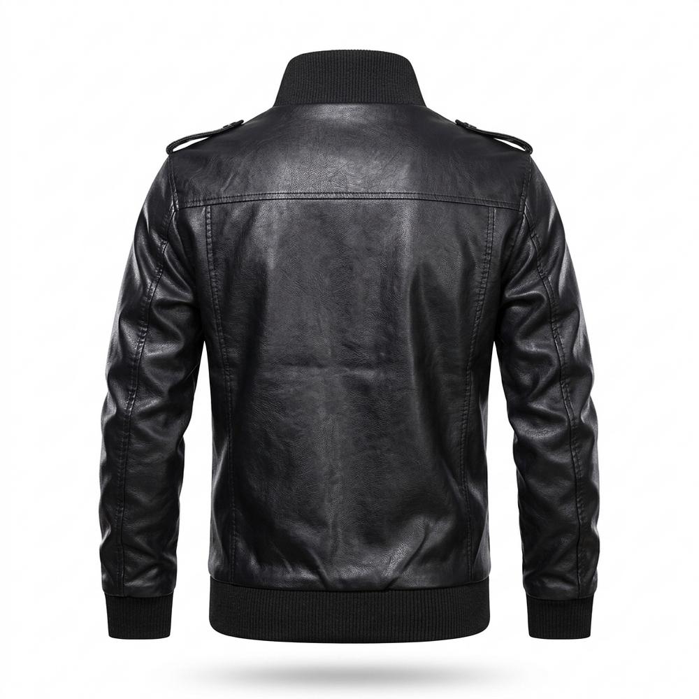 Mens Outlet House - Codar | Zip-Up Slim-Fit Leather Jacket Men