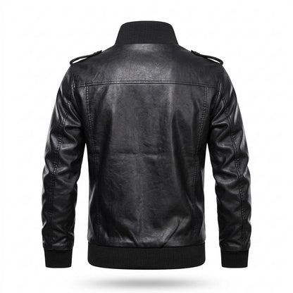 Mens Outlet House - Codar | Zip-Up Slim-Fit Leather Jacket Men