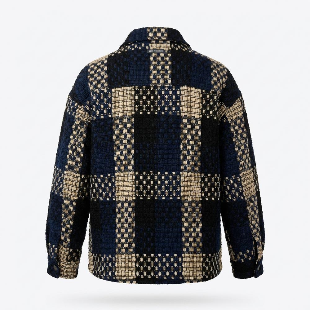 Mens Outlet House - Nirev | Woven Block-Pattern Jacket Unisex