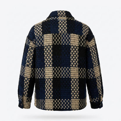 Mens Outlet House - Nirev | Woven Block-Pattern Jacket Unisex