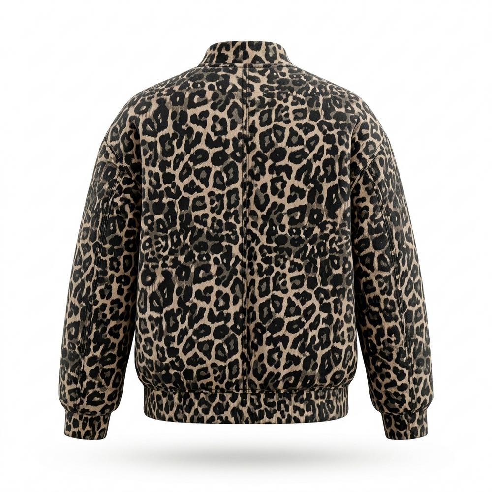 Mens Outlet House - Dulom | Leopard Print Zip-Up Jacket Women