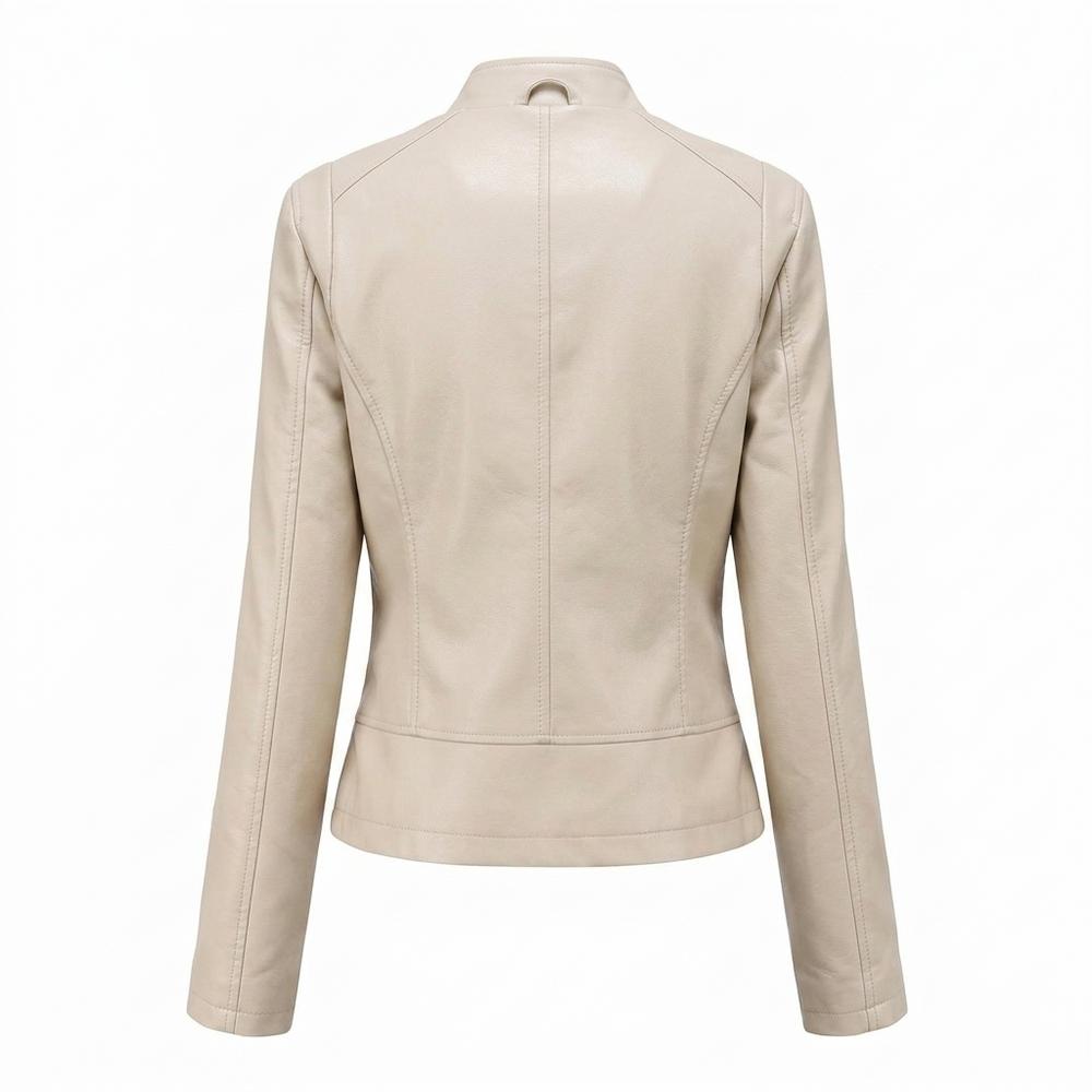 Mens Outlet House - Arsel | Studded Asymmetrical Leather Jacket Women