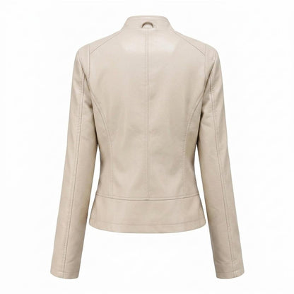 Mens Outlet House - Arsel | Studded Asymmetrical Leather Jacket Women