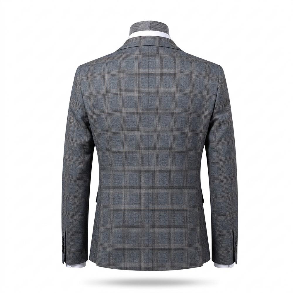 Mens Outlet House - Yolar | Plaid Slim Fit Blazer Men