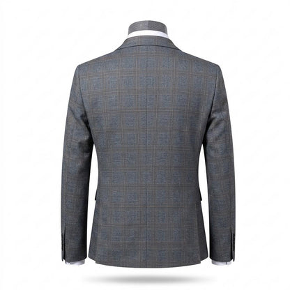 Mens Outlet House - Yolar | Plaid Slim Fit Blazer Men