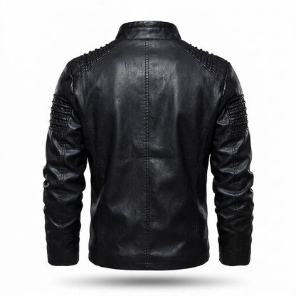 Mens Outlet House - Lydan | Quilted Zippered Leather Jacket Men
