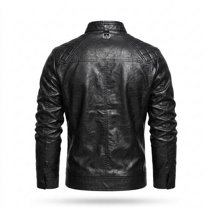 Mens Outlet House - Eltir | Quilted Zip-Up Leather Jacket Men