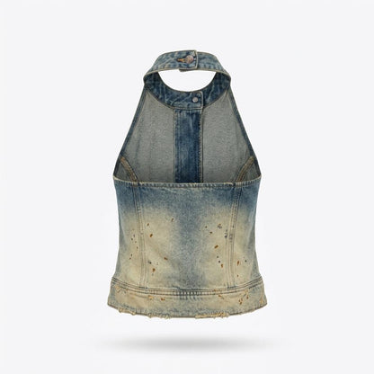 Mens Outlet House - Darev | Washed Halterneck Top Women
