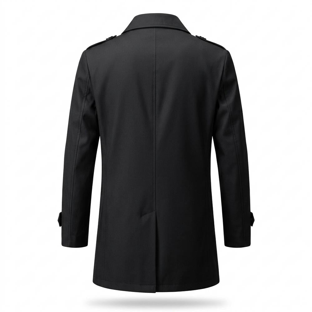 Mens Outlet House - Dasen | Single-Breasted Notched-Lapel Coat Men