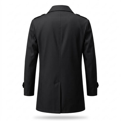 Mens Outlet House - Dasen | Single-Breasted Notched-Lapel Coat Men