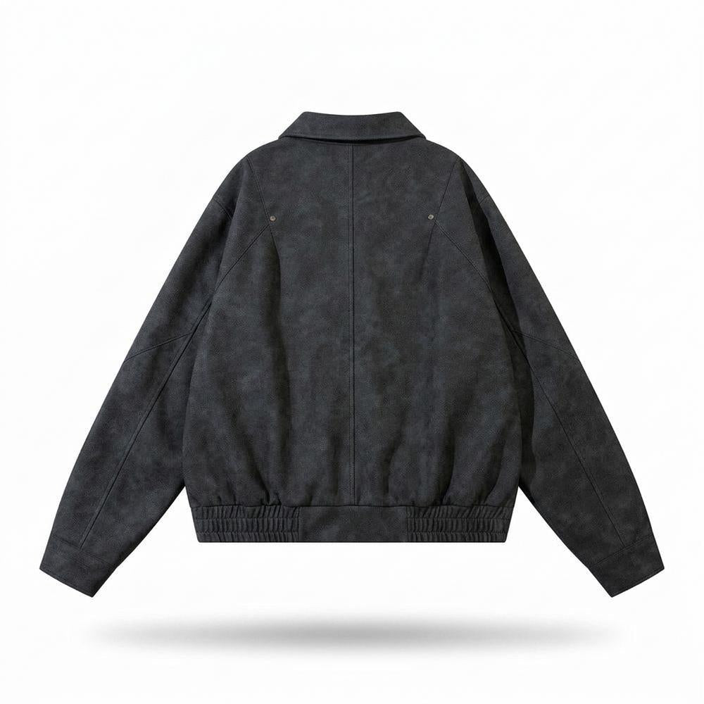 Mens Outlet House - Zakar | Faux-Suede Zip-Up Jacket Unisex