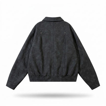 Mens Outlet House - Zakar | Faux-Suede Zip-Up Jacket Unisex