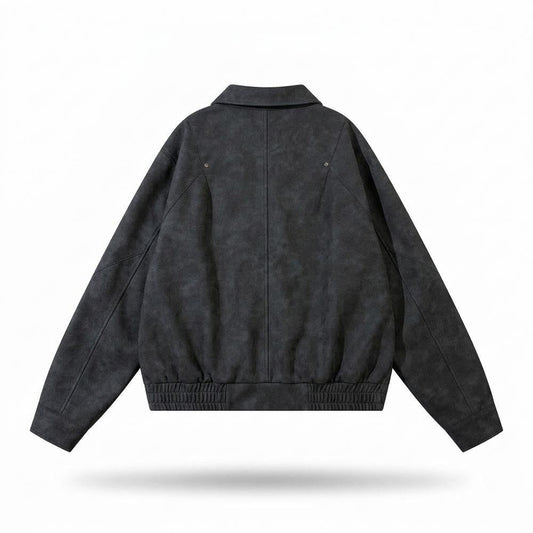 Mens Outlet House - Zakar | Faux-Suede Zip-Up Jacket Unisex