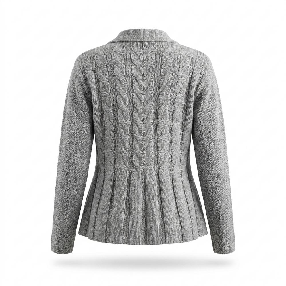 Mens Outlet House - Yovet | Cable-Knit Button-Front Knit Cardigan Women