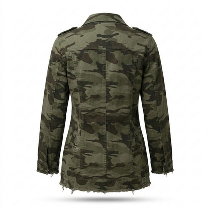 Mens Outlet House - Lohal | Camouflage Button-Front Denim Jacket Women