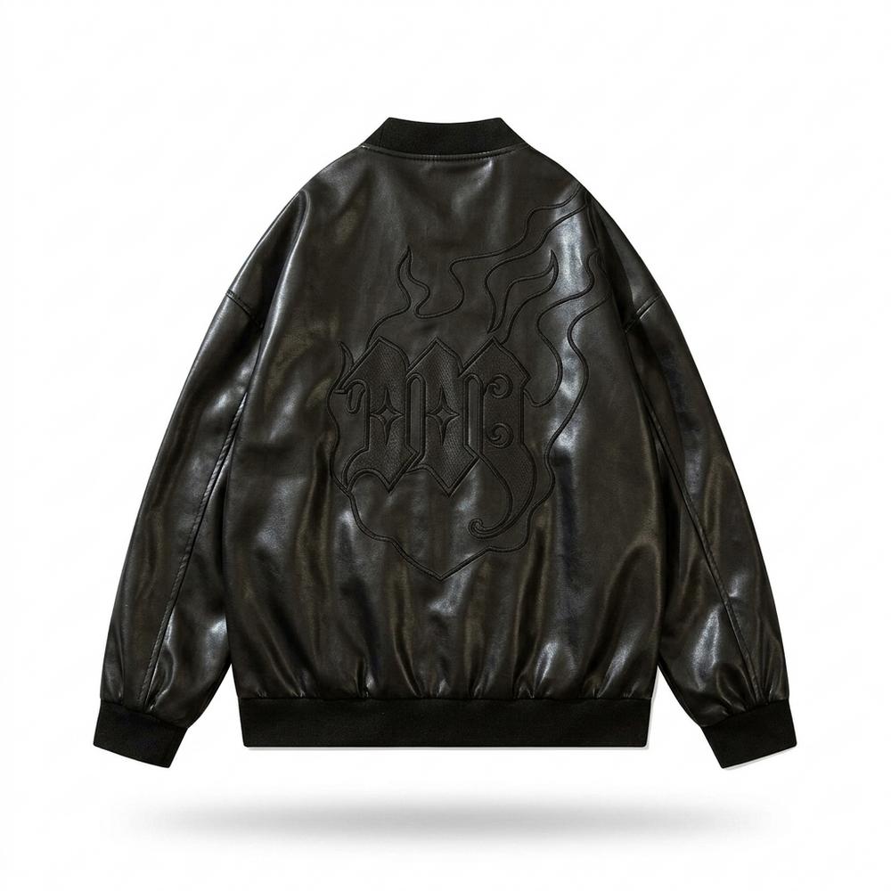 Mens Outlet House - Sasol | Faux-Leather Embroidered Jacket Unisex