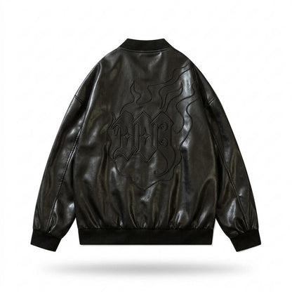 Mens Outlet House - Sasol | Faux-Leather Embroidered Jacket Unisex