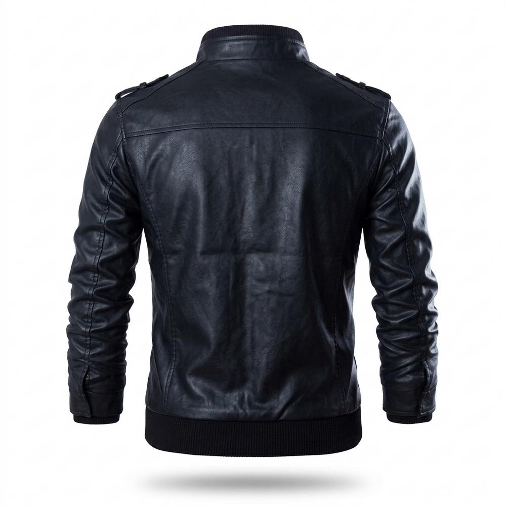 Mens Outlet House - Semel | Zip-Up Lined Leather Jacket Men