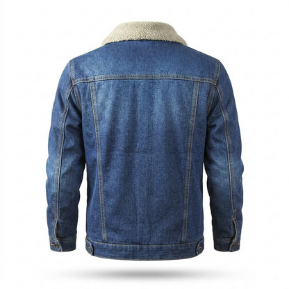 Mens Outlet House - Vesan | Lined Washed Denim Jacket Men