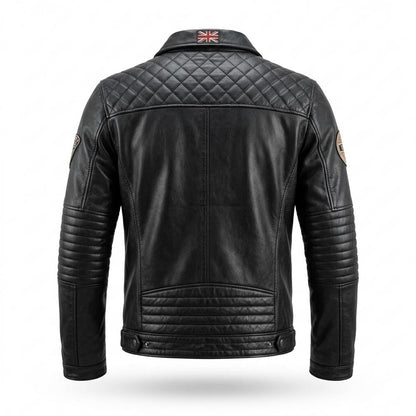 Mens Outlet House - Lotir | Quilted Fitted Leather Jacket Men