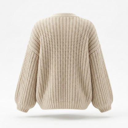 Mens Outlet House - Ravin | Rib-Knit Balloon-Sleeve Knit Cardigan Women
