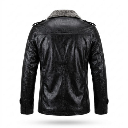 Mens Outlet House - Ralan | Lined Textured Leather Jacket Men