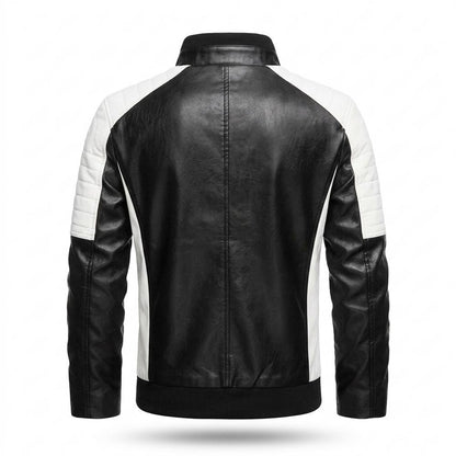 Mens Outlet House - Varen | Two-Tone Quilted Leather Jacket Men