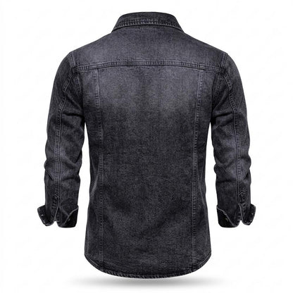 Mens Outlet House - Misol | Washed Slim-Fit Shirt Men