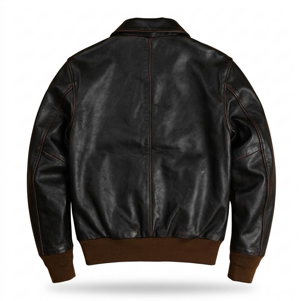 Mens Outlet House - Elram | Lined Patched Leather Jacket Men