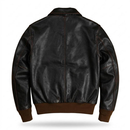 Mens Outlet House - Elram | Lined Patched Leather Jacket Men