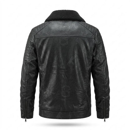 Mens Outlet House - Zedar | Lined Zip-Up Leather Jacket Men