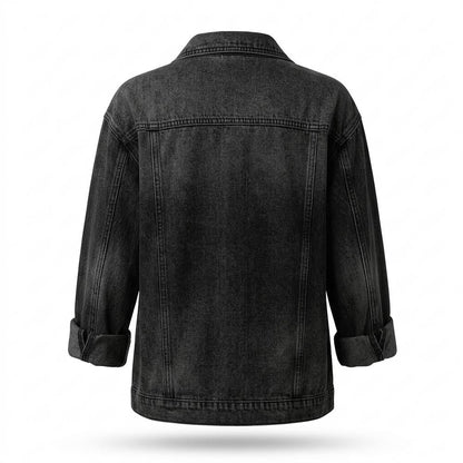 Mens Outlet House - Lerev | Button-Front Relaxed-Fit Denim Jacket Women