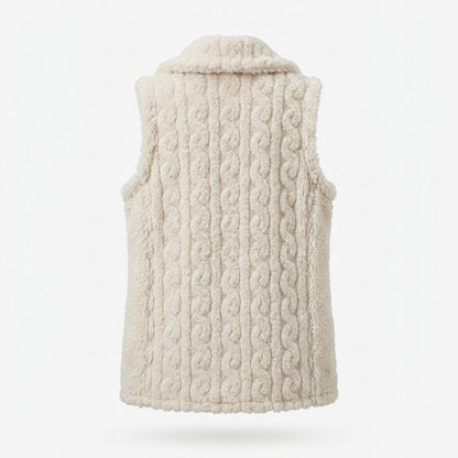 Mens Outlet House - Levar | Cable-Knit Button-Front Vest Women