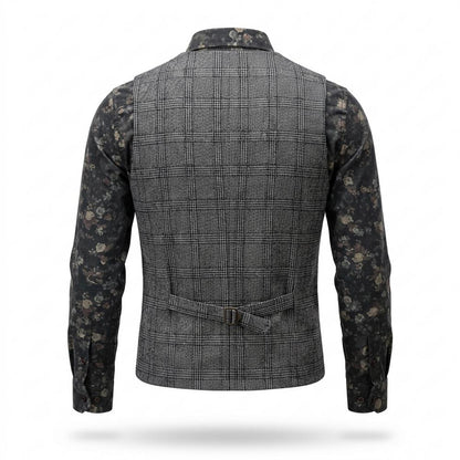 Mens Outlet House - Raran | Plaid Fitted Vest Men