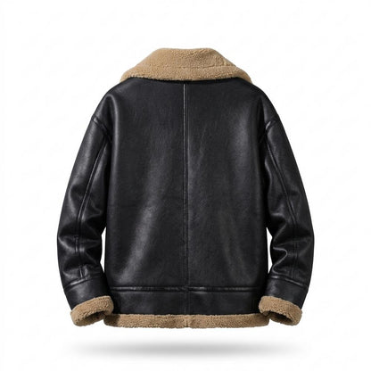 Mens Outlet House - Lymon | Fleece-Lined Faux-Leather Jacket Men