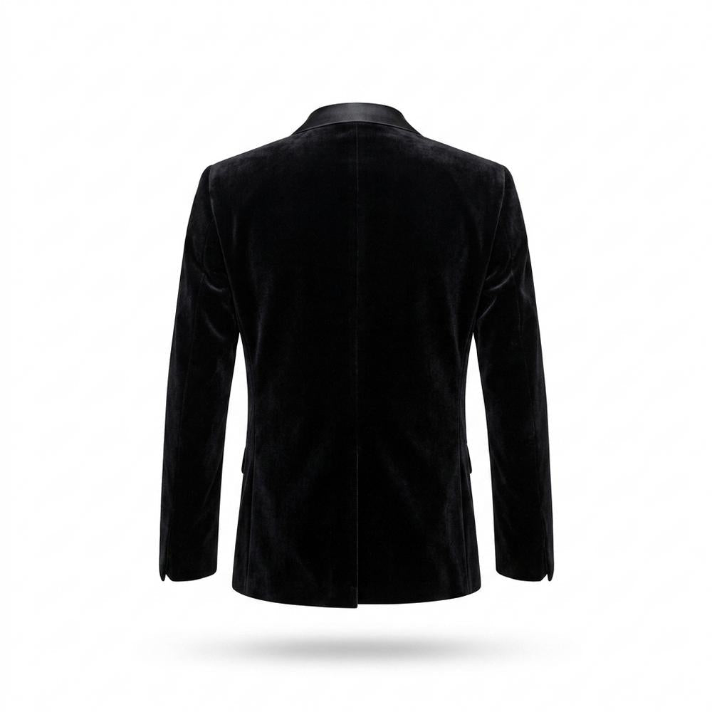 Mens Outlet House - Vamir | Velvet Slim-Fit Blazer Men