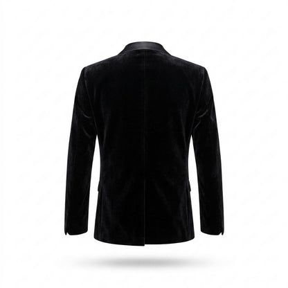 Mens Outlet House - Vamir | Velvet Slim-Fit Blazer Men