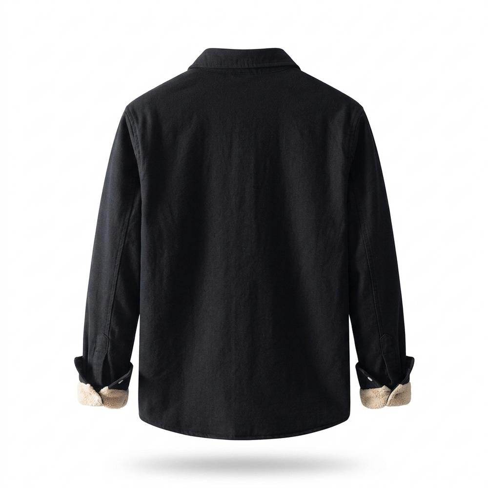 Mens Outlet House - Zazan | Fleece-Lined Button-Down Shirt Men