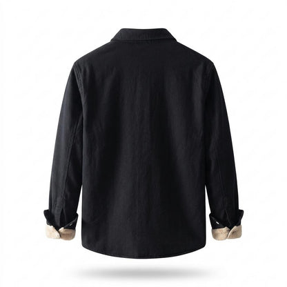 Mens Outlet House - Zazan | Fleece-Lined Button-Down Shirt Men