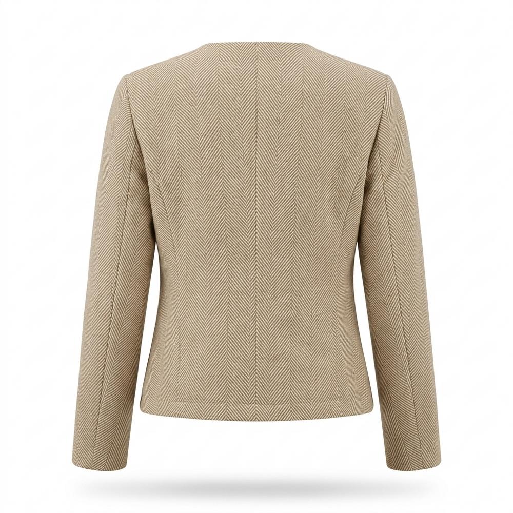 Mens Outlet House - Coram | Collarless Herringbone Jacket Women