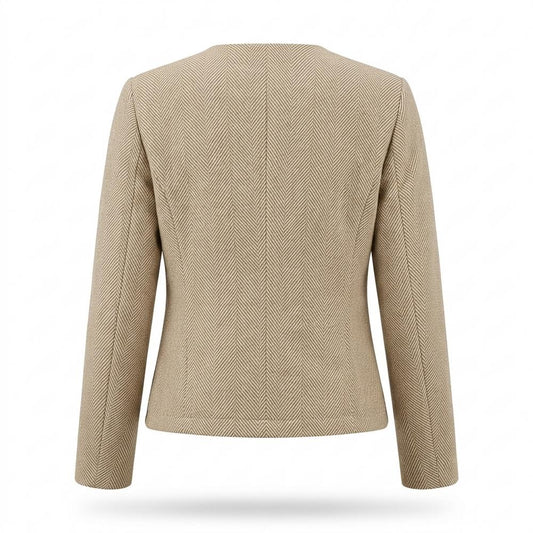 Mens Outlet House - Coram | Collarless Herringbone Jacket Women
