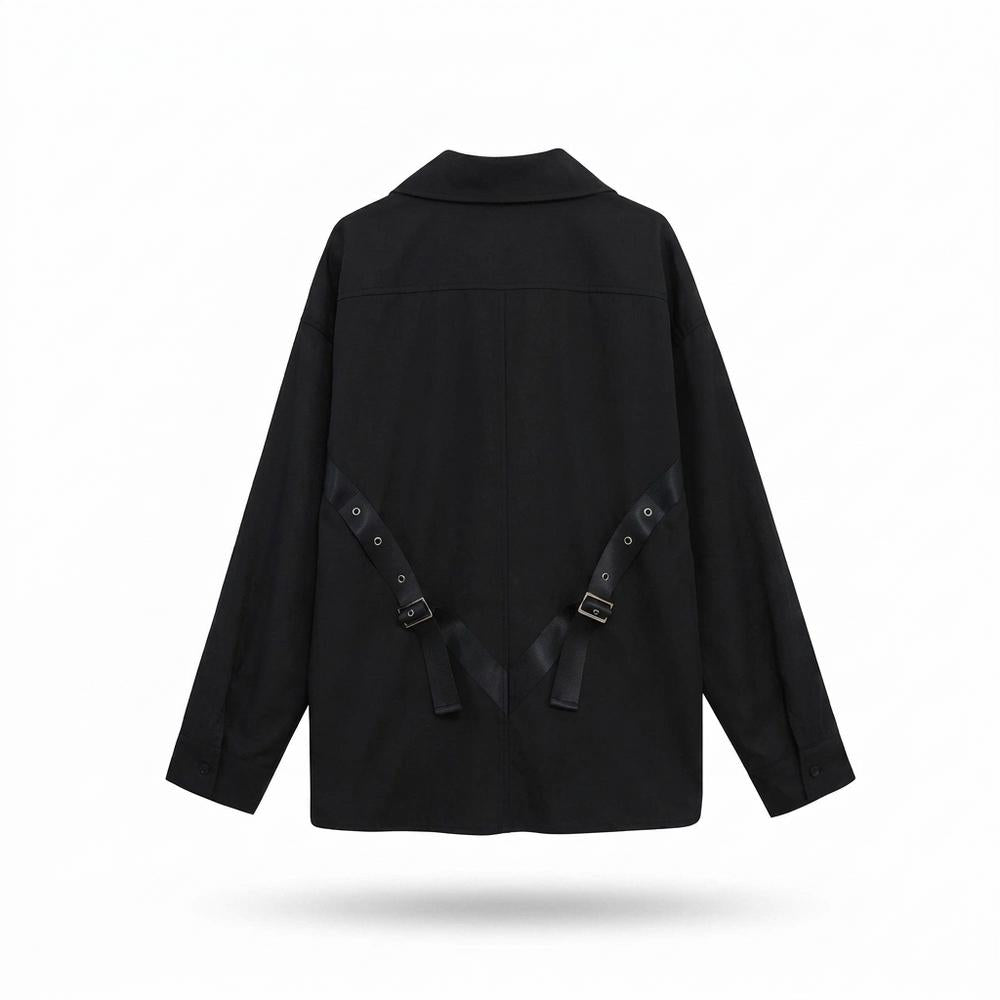 Mens Outlet House - Arhal | Embellished Buckled Shirt Unisex