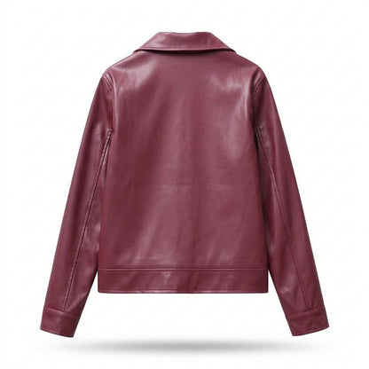 Mens Outlet House - Momen | Faux Leather Zip-Up Jacket Unisex