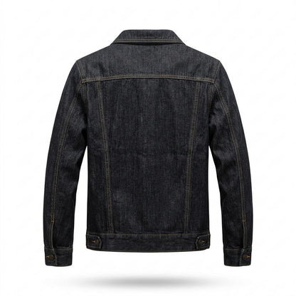 Mens Outlet House - Masil | Dark-Wash Button-Front Denim Jacket Men