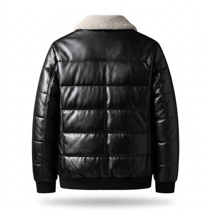 Mens Outlet House - Maken | Quilted Faux-Leather Jacket Men