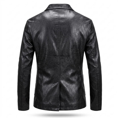 Mens Outlet House - Lysen | Faux Leather Slim Fit Leather Jacket Men